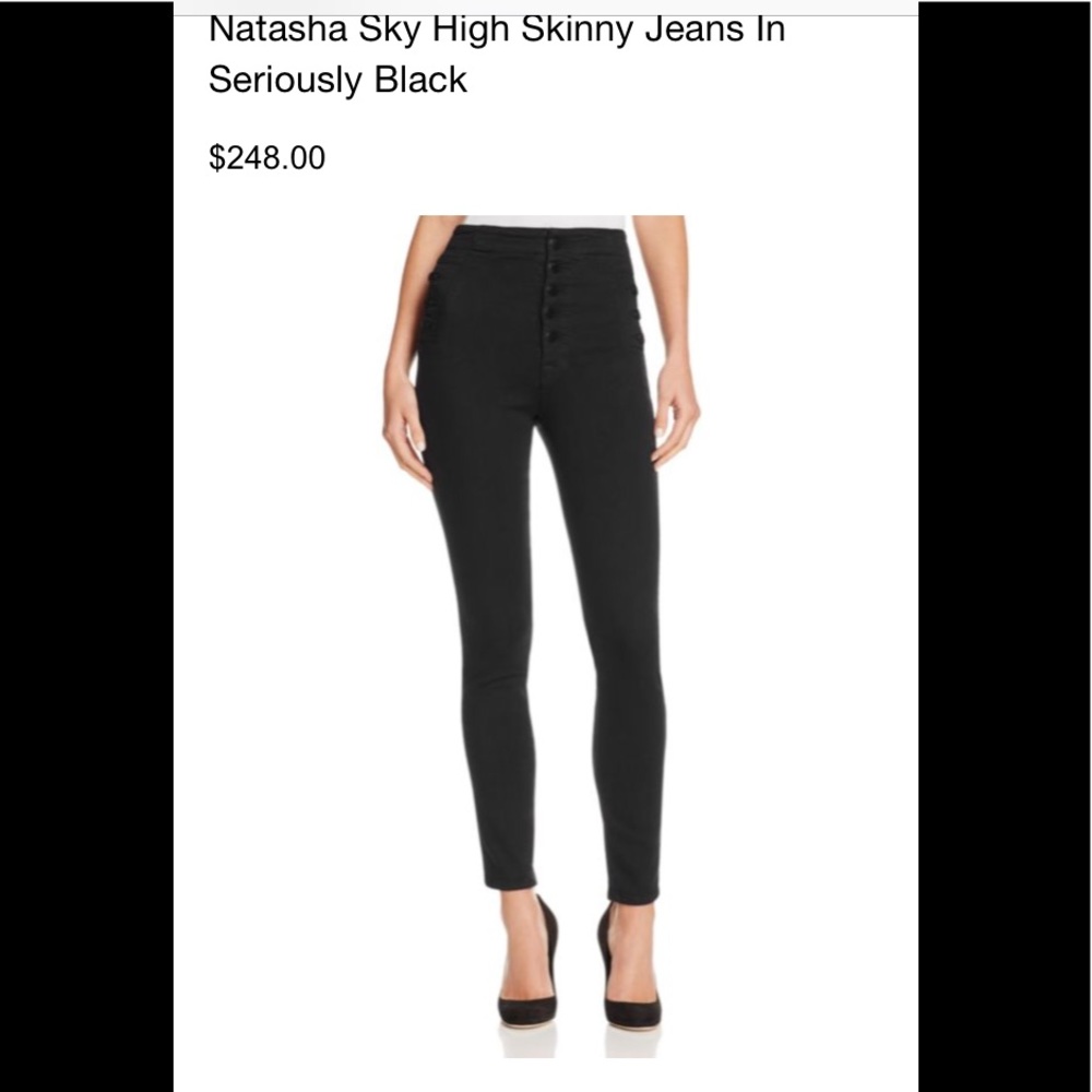 J Brand Natasha Sky High Jeans, Seriously Black